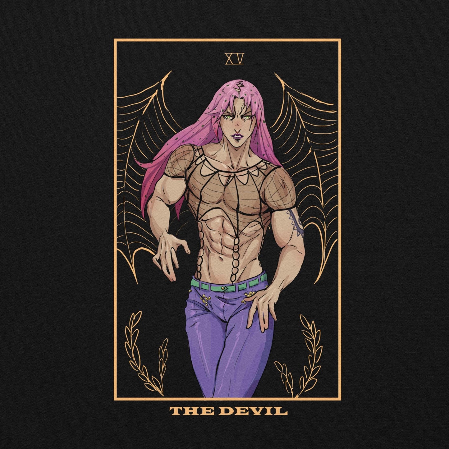 Diavolo Tarot hoodie embroidered (black)