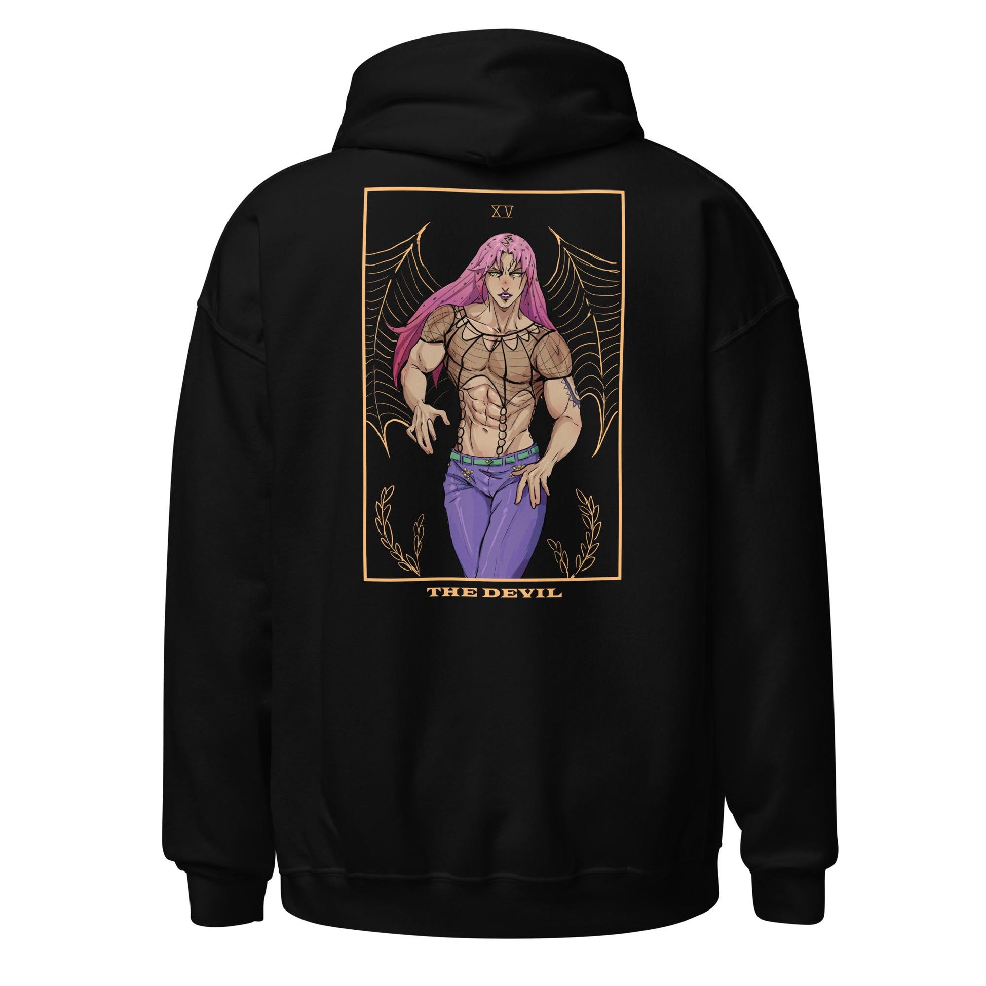 Diavolo Tarot hoodie embroidered (black)