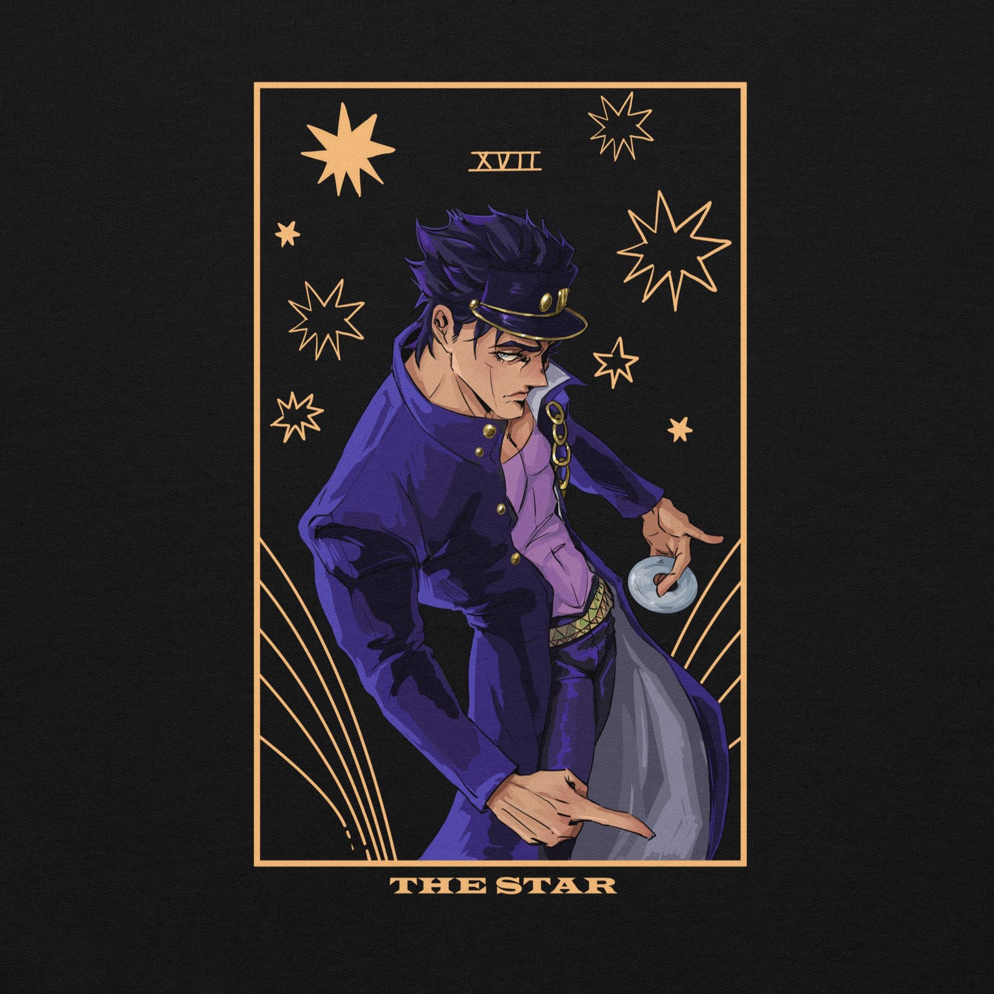 Jotaro Kujo Tarot hoodie embroidered (black)