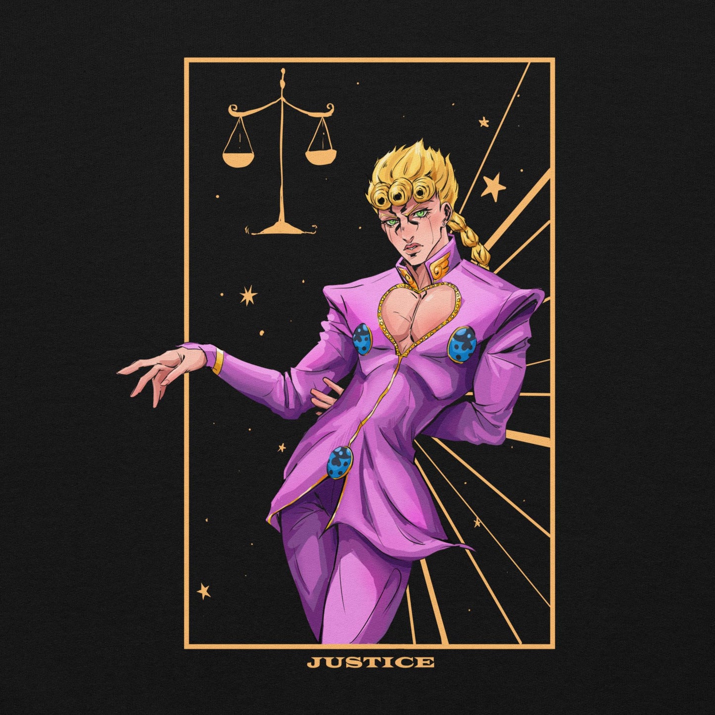 Giorno Giovanna Tarot hoodie embroidered