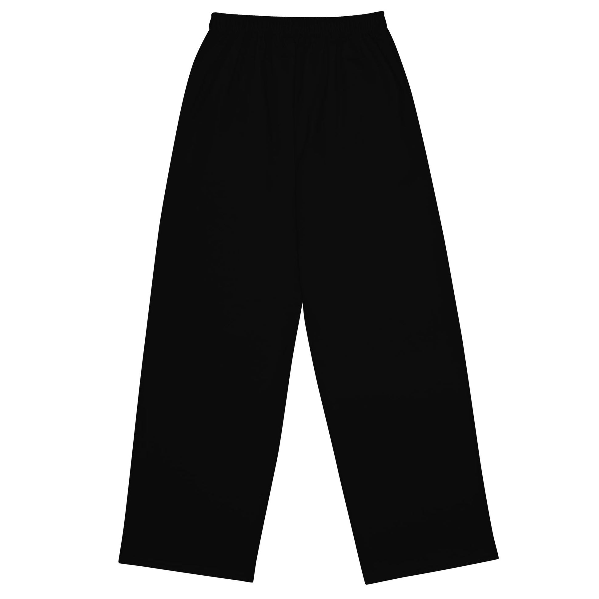 Bleach wide-leg joggers (black)