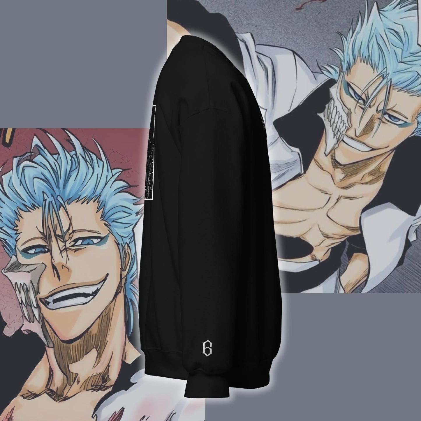 Bleach: Grimmjow embroidered sweatshirt (black)