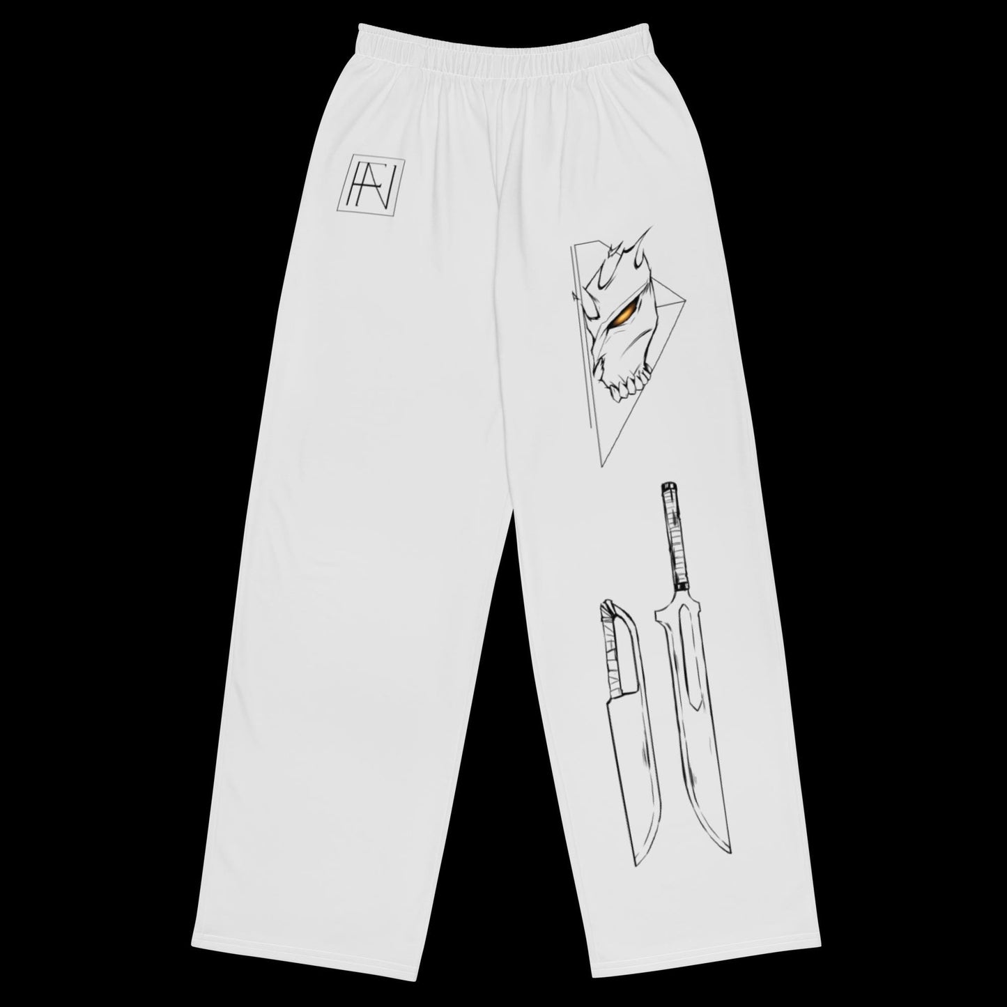 Bleach wide-leg joggers (light grey)