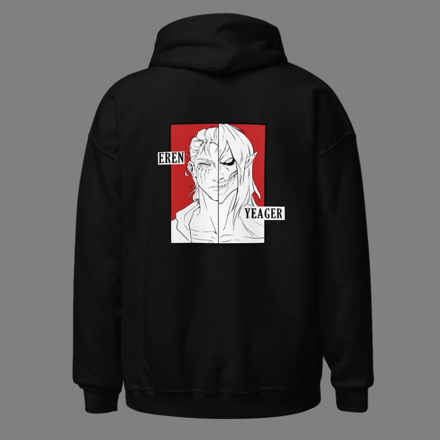 AOT: Eren/Titan embroidered hoodie(black)